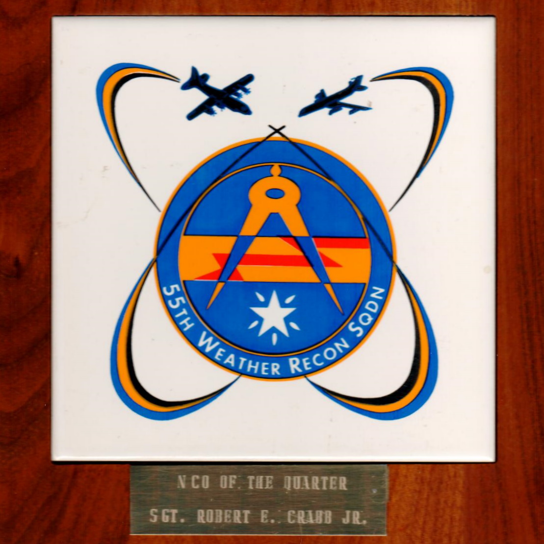 55WRS NCO quarter plaque