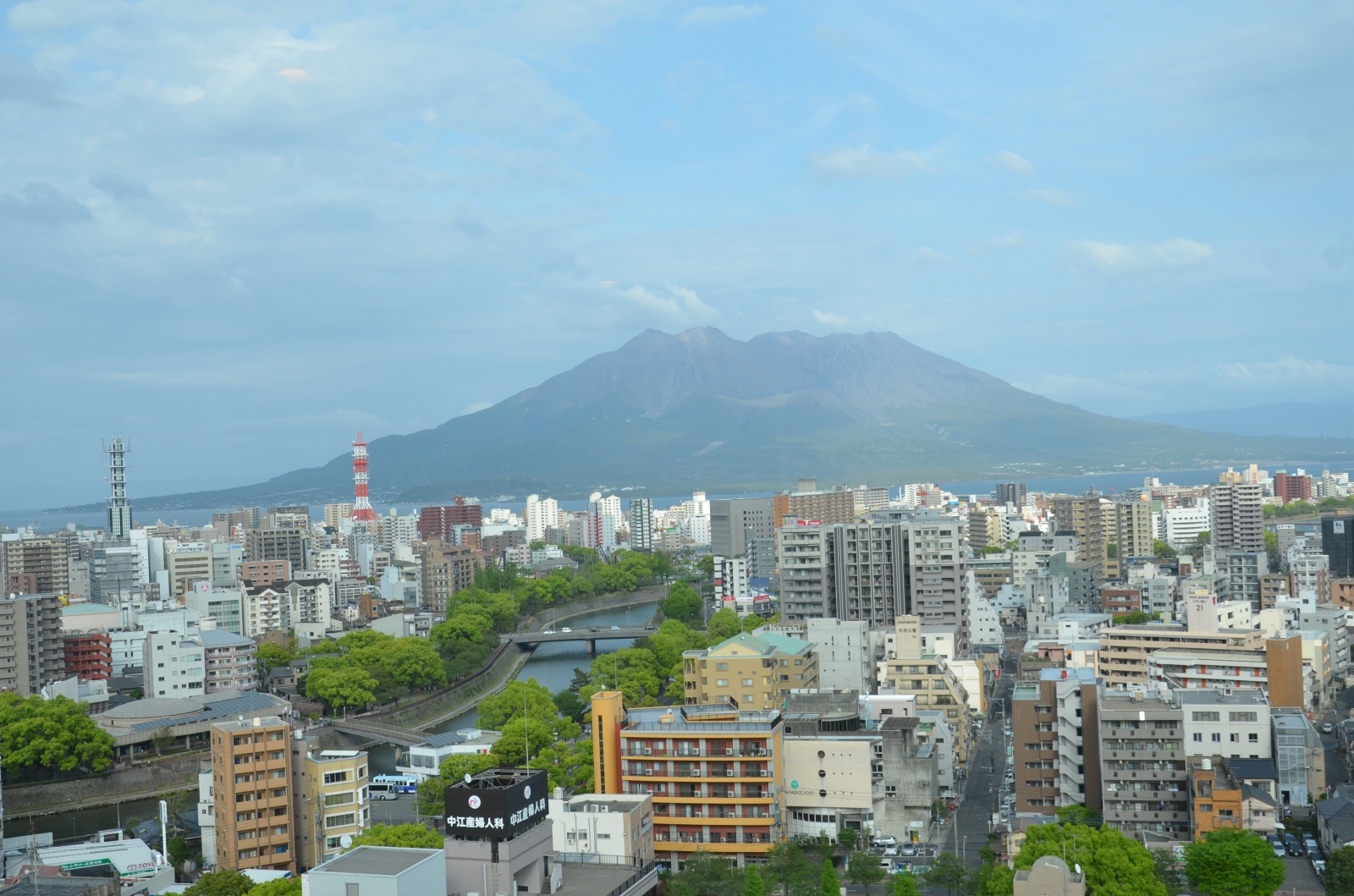 Sakurajima from hotel window