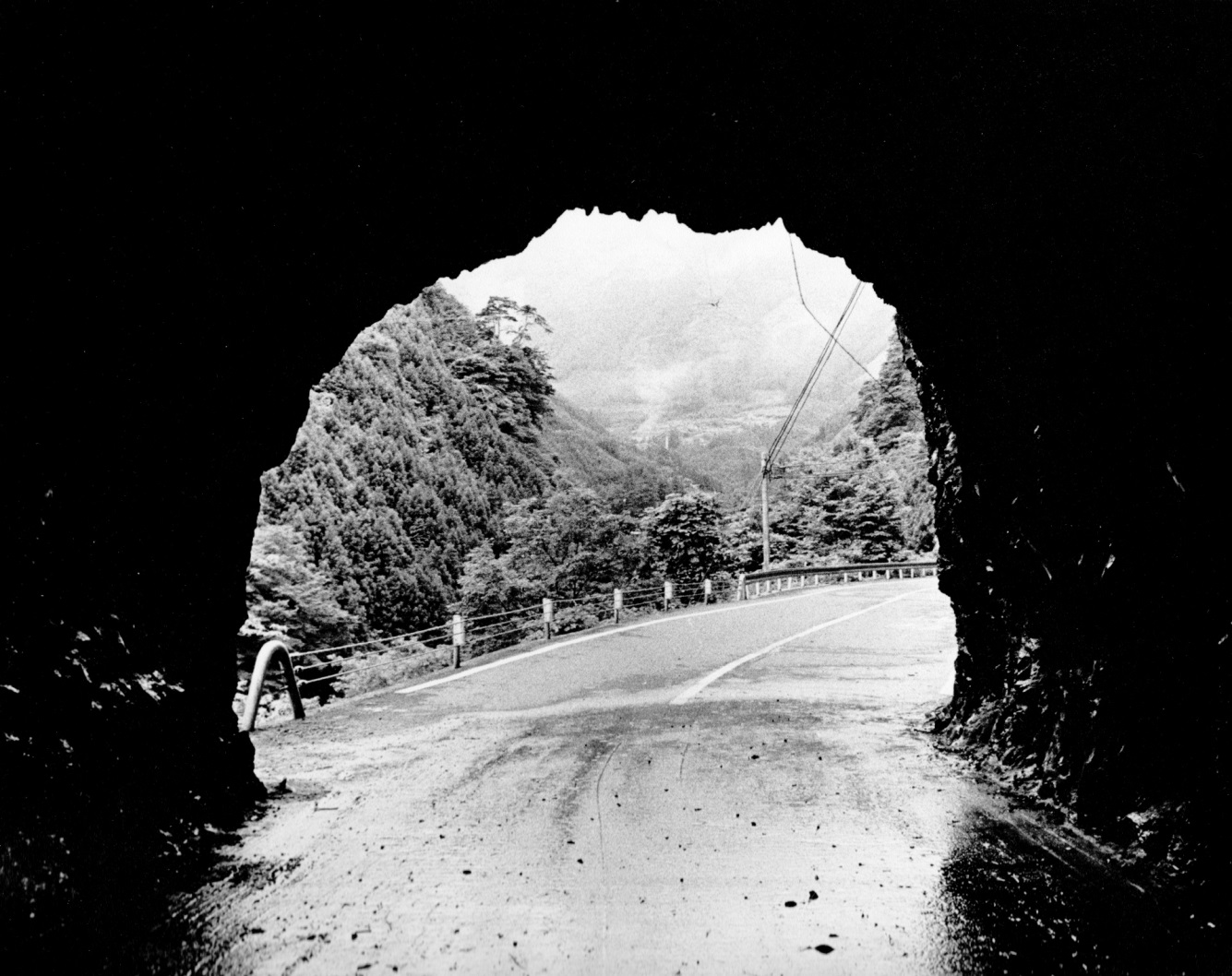 looking out of tunnel