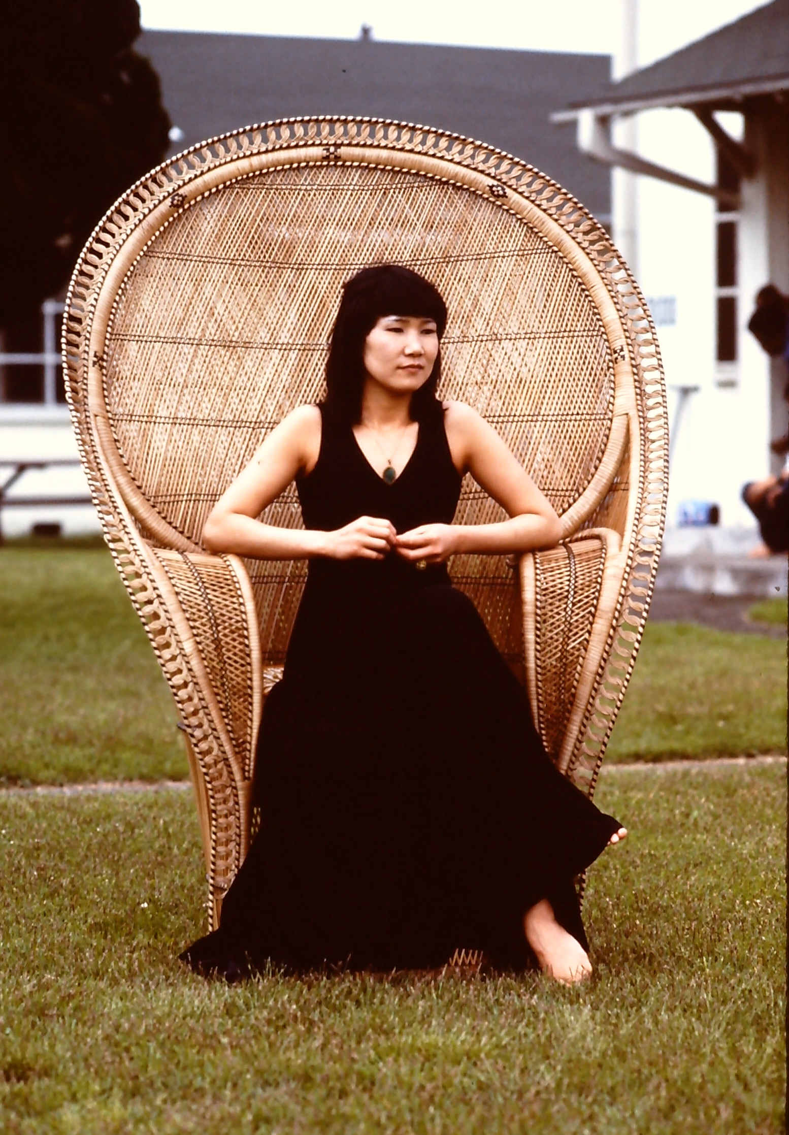 Ritsuko in her new princess chair